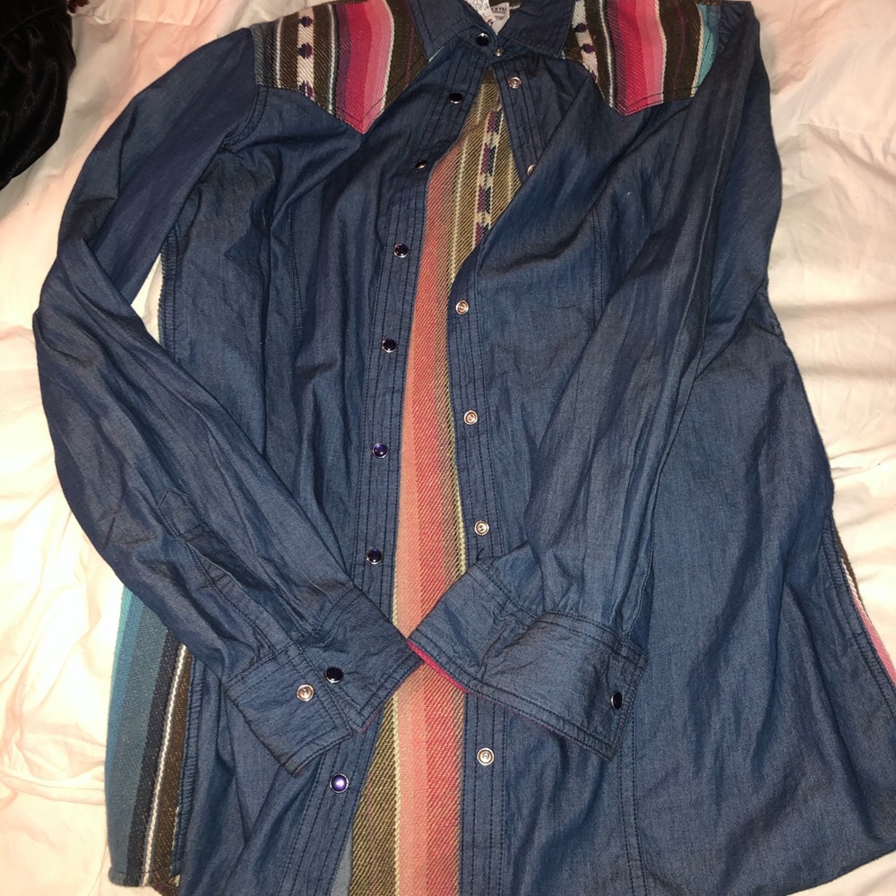 Button down Aztec print - Picture 3 of 4